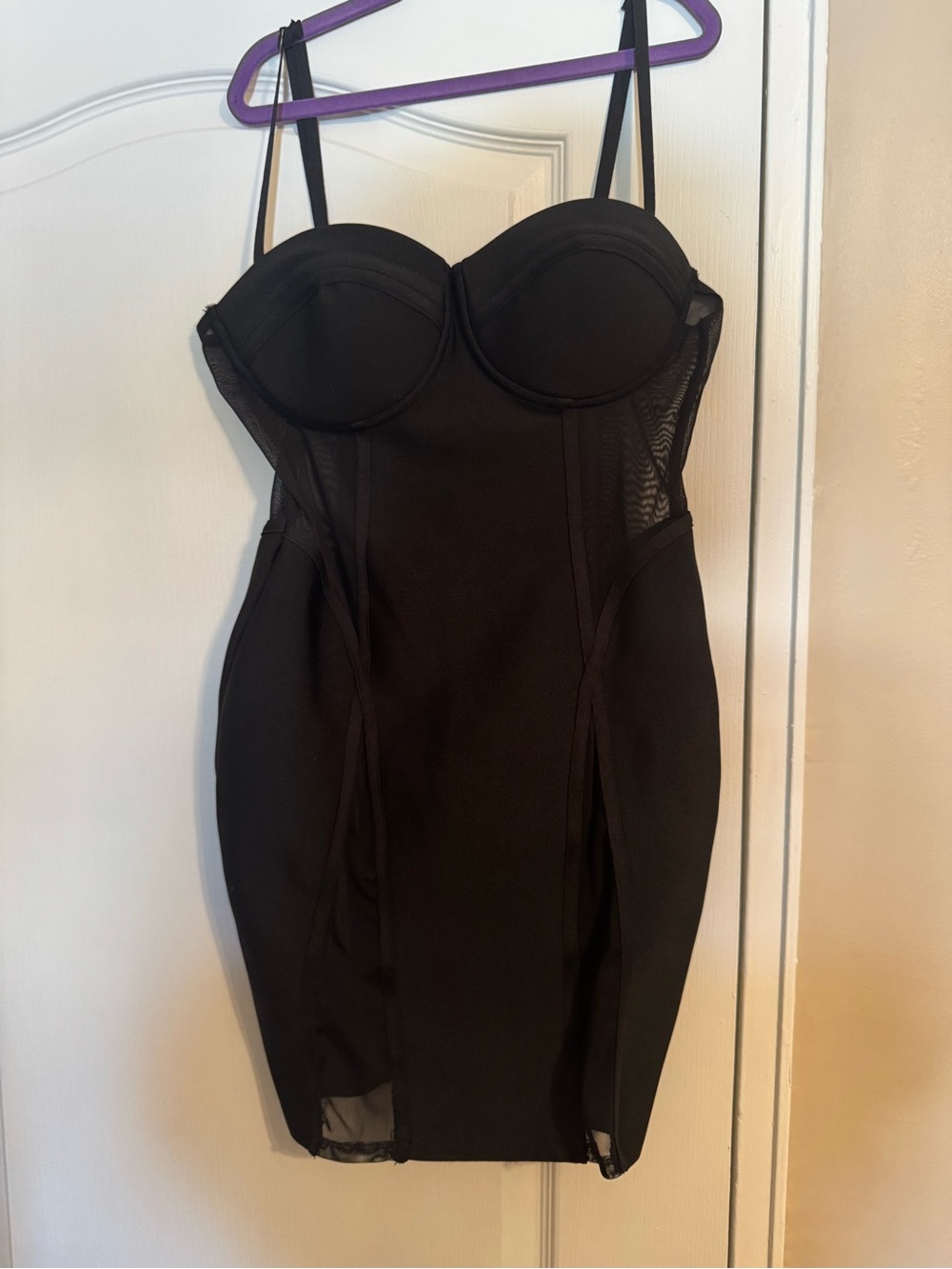 Fashion Nova Black Strapless Bodycon Mini Dress